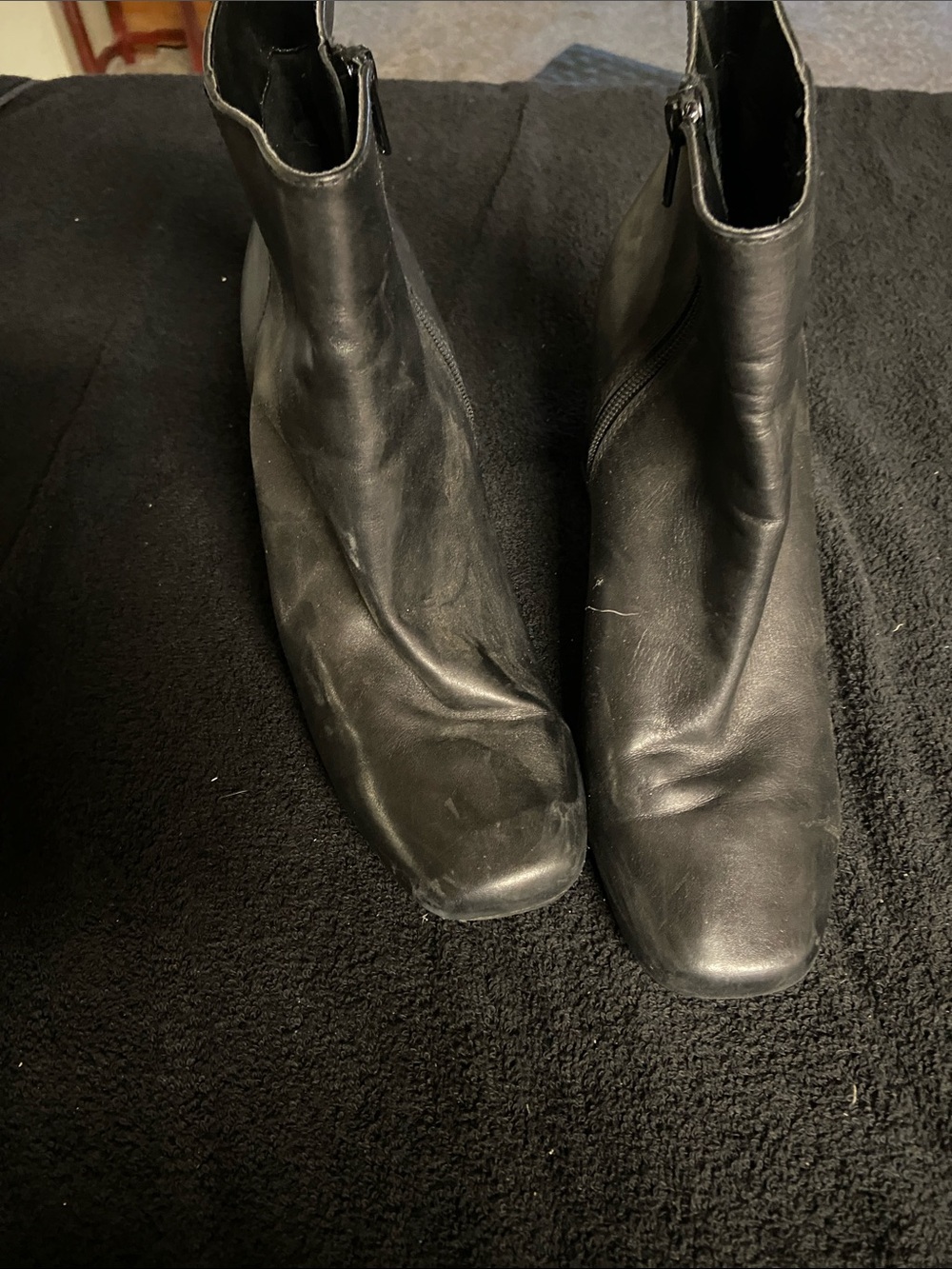 Bella Vita Black Leather Heeled Ankle Boots